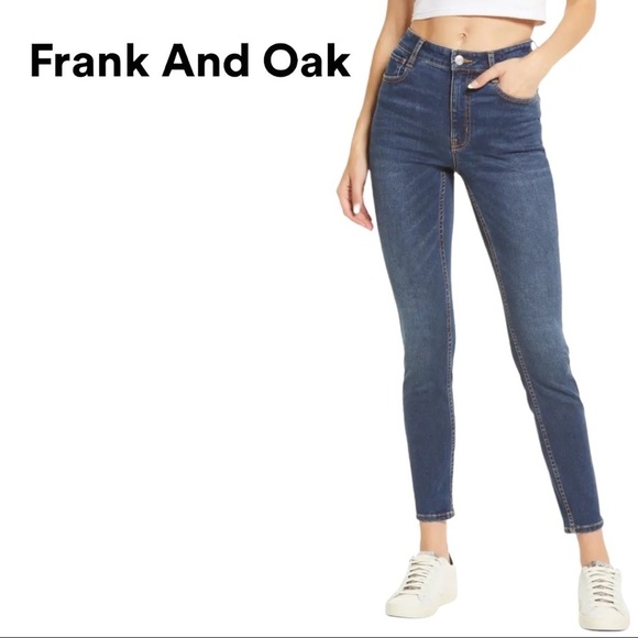 High Waist Ankle Skinny Jeans 